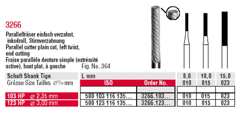 Freza HM  3266.123.010HP