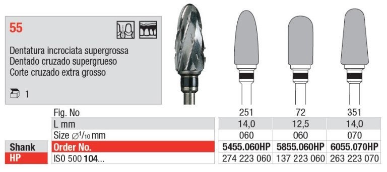 Freza HM za gips 6055.070HP