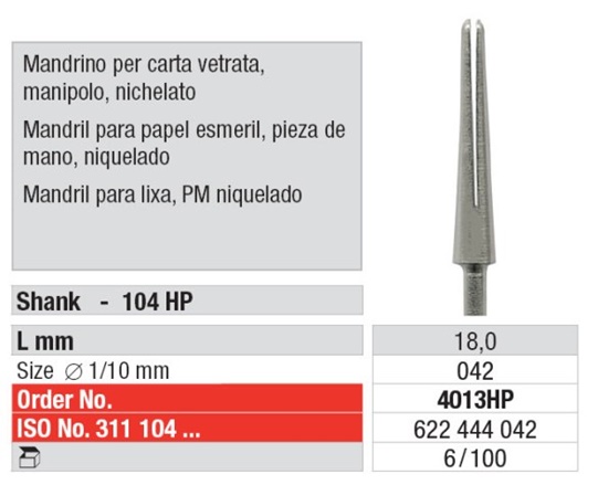 Mandrela za brusni papir 4013HP 6 kom