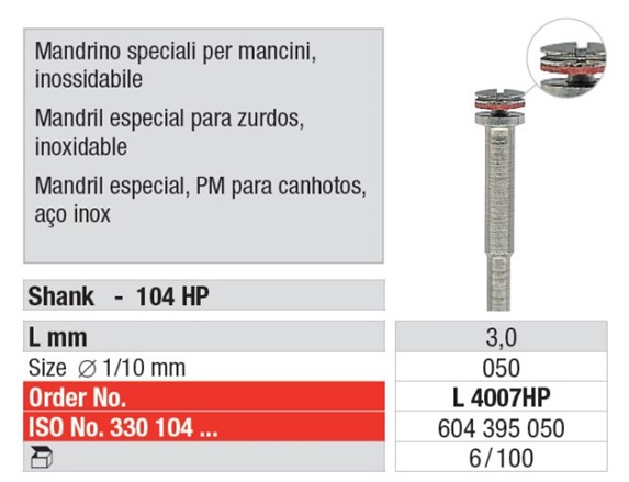 Mandrela za gumice 4007HP 6 kom