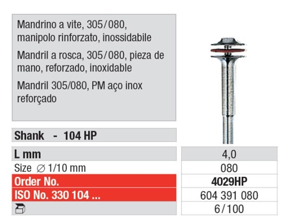 Mandrela za gumice 4029HP 6kom