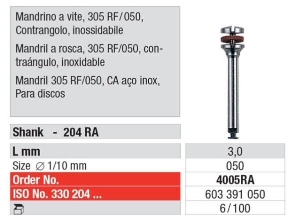 Mandrela za koljičnik 4005RA-6