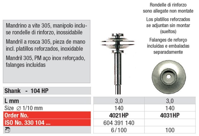 Mandrele 4021HP 6kom