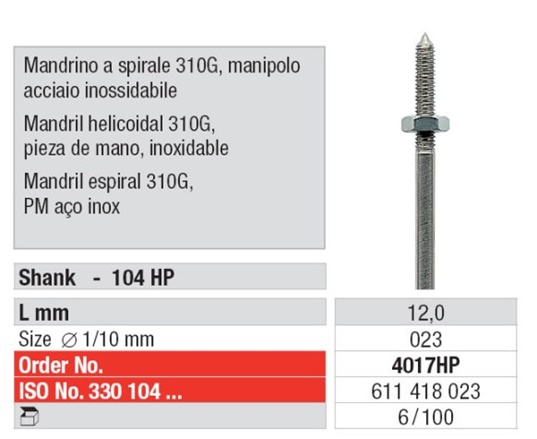 Mandrele spiralne 4017HP 6kom