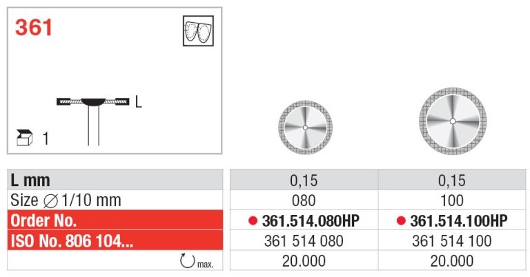 Separirka dijamantna 361.514.100HP