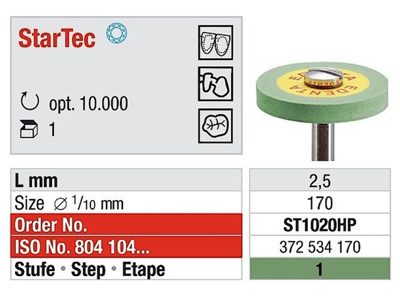 StarTec HP polirer zeleni 1kom