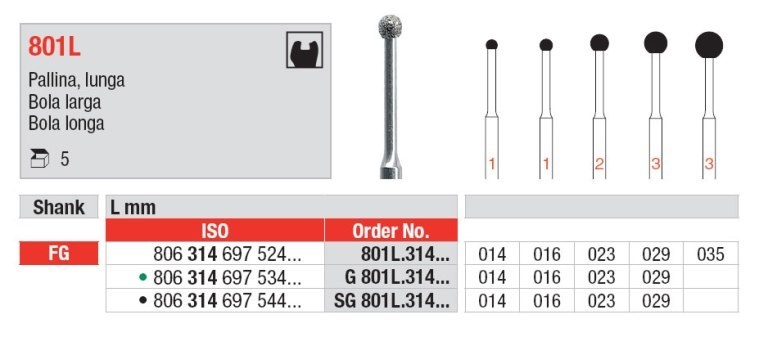 Svrdlo dijamantno 801L.014.314 5kom