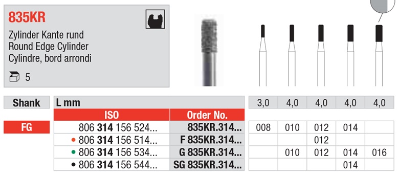 Svrdlo dijamantno G835KR.314.010 5kom