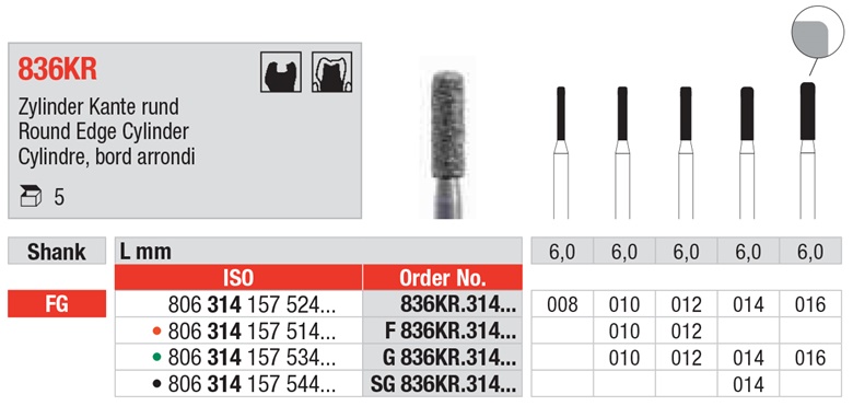 Svrdlo dijamantno G836KR.012.314 5kom