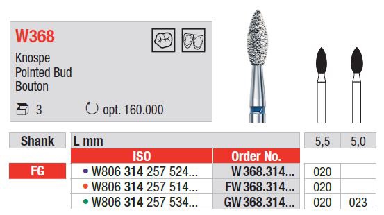 Svrdlo dijamantno GW368.023.314 3kom