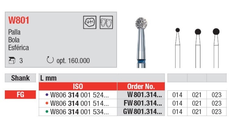 Svrdlo dijamantno GW801.023.314