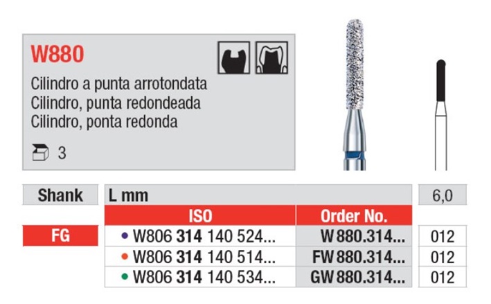 Svrdlo dijamantno GW880.012.314 3kom