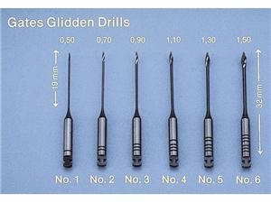 Svrdlo Gates Glidden vel. 1-6 a 6kom