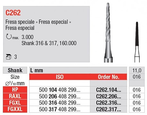 Svrdlo kirurško C262.104.016 3kom