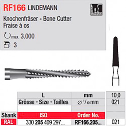 Svrdlo kirurško Lindeman RF166.205.021 3kom