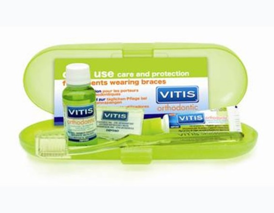 Vitis orthodontski komplet (Četkica acces,pasta 15ml, tekućina 30ml, vosak, tablete)