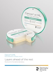 Dentsply Sirona Cercon® xt ML Extra translucent mulitilayer zirconia