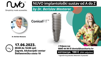 ZAGREB, NUVO implantološki sustav od A do Z by Dr. Berislav Mostarac 17.06.2023.
